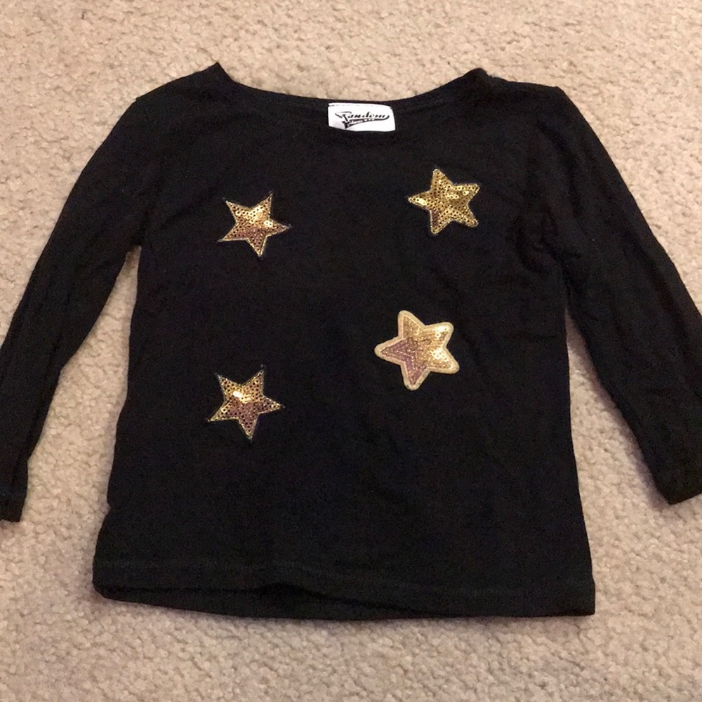 Random Hearts 6-12m shirt with star patches